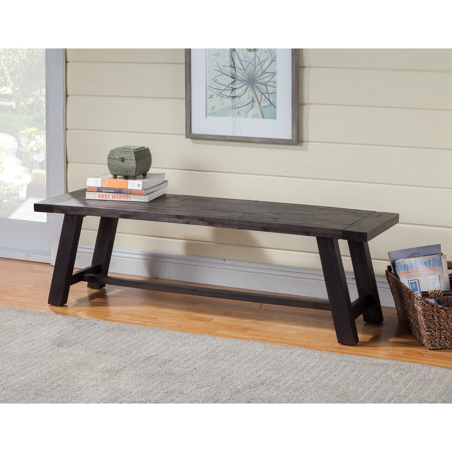 Newberry Bench, Salvaged Grey - Alpine Furniture