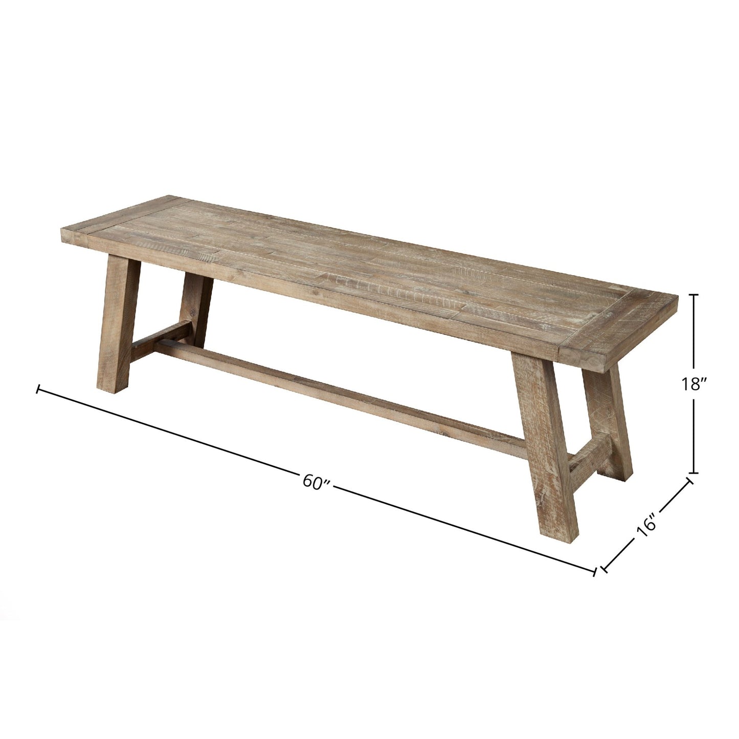 Newberry Bench, Weathered Natural - Alpine Furniture