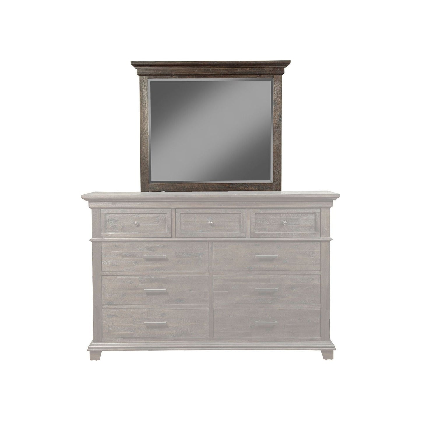 Newberry Mirror, Salvaged Grey - Alpine Furniture