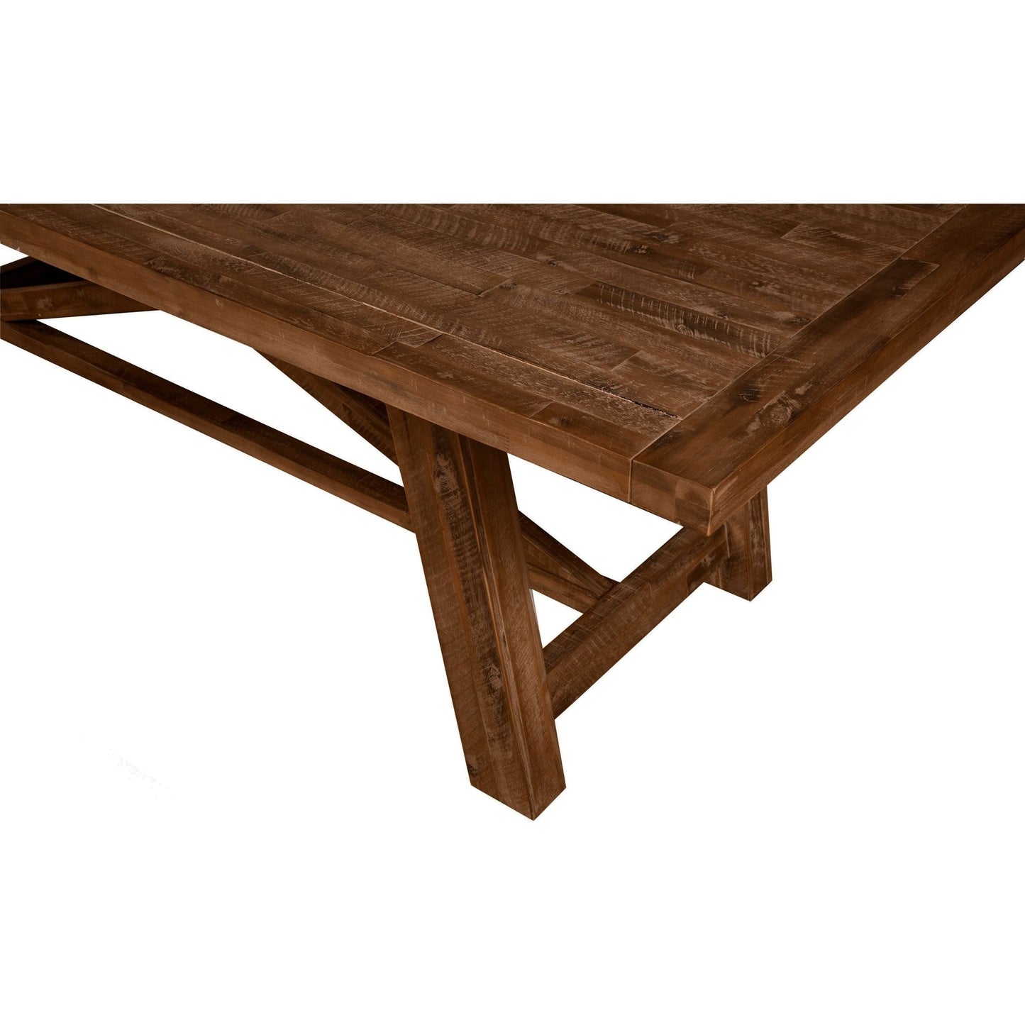 Newberry Rectangular Dining Table, Medium Brown - Alpine Furniture