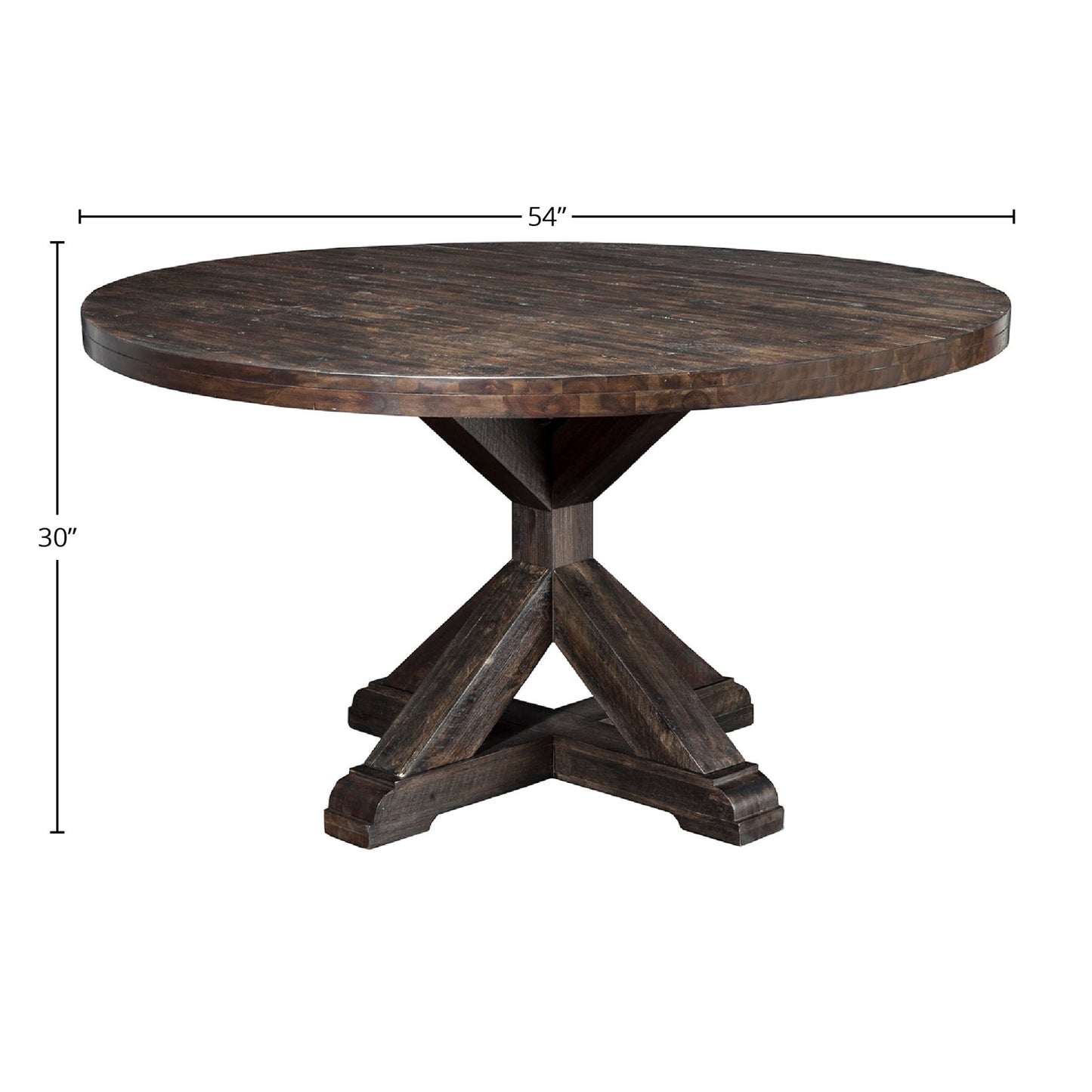 Newberry Round Dining Table, Salvaged Grey - Alpine Furniture