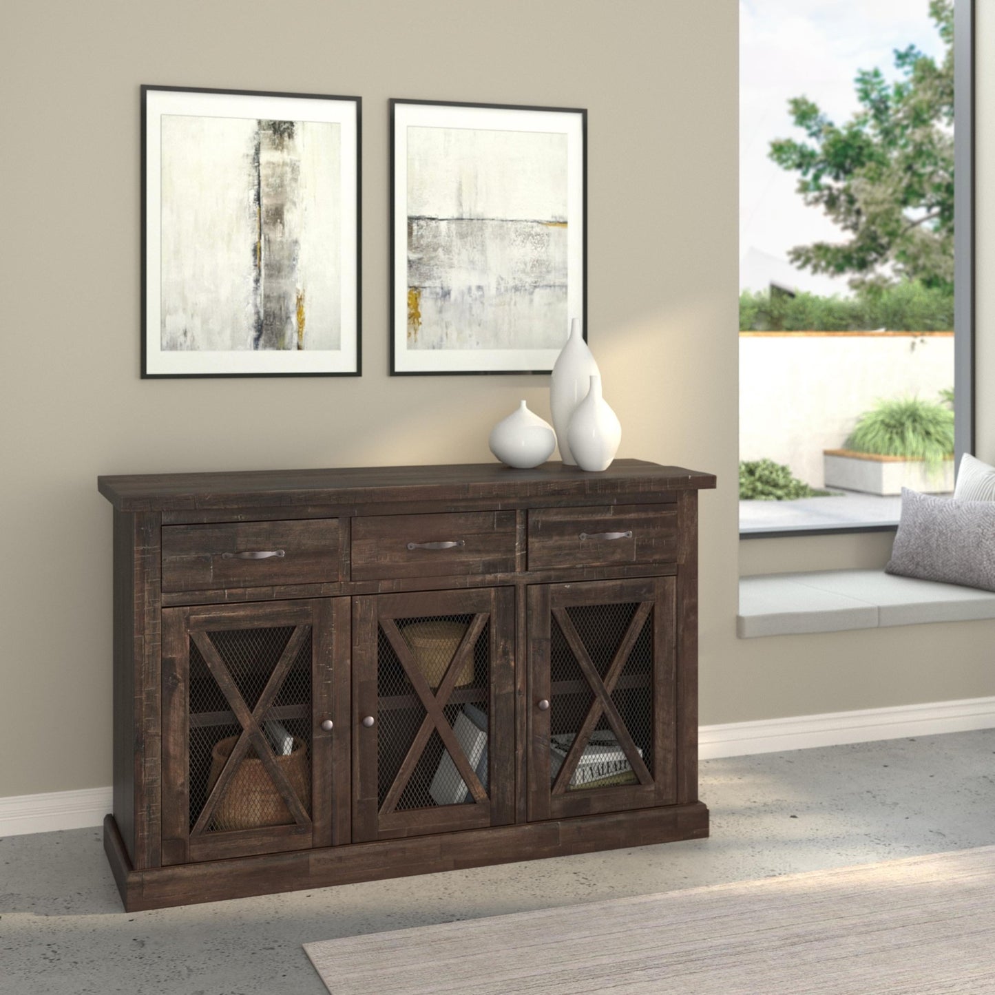 Newberry Sideboard, Salvaged Grey - Alpine Furniture