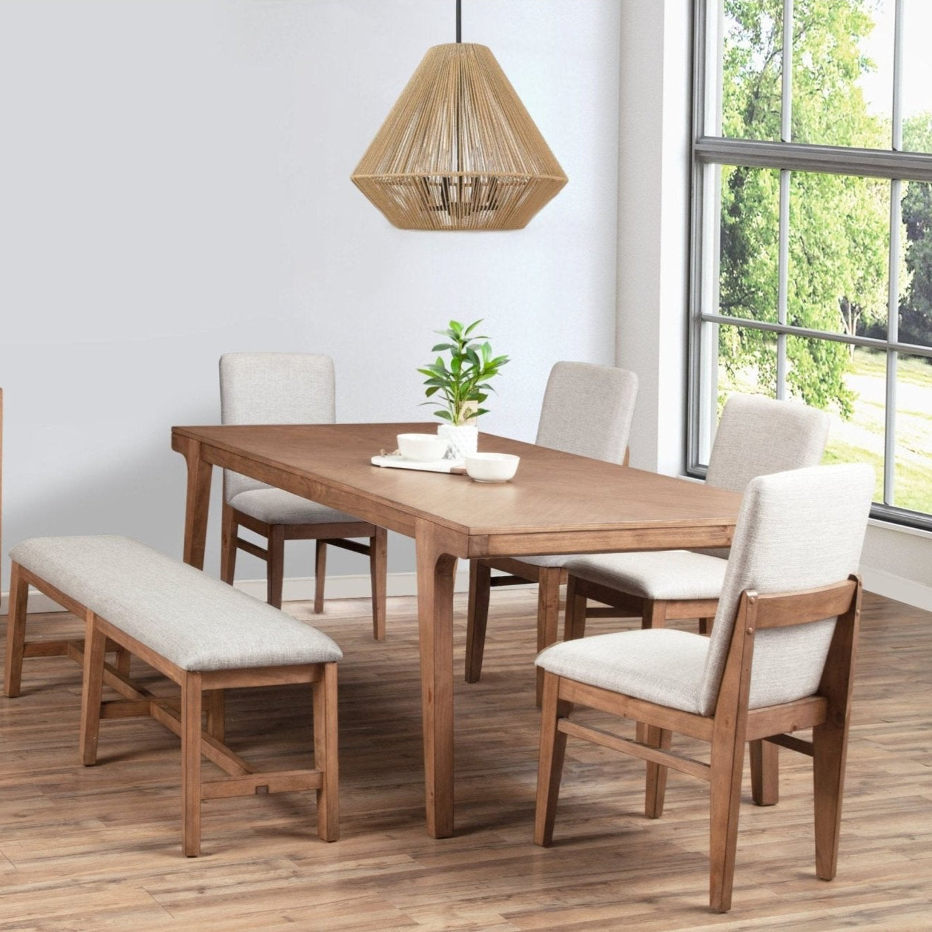 Olejo Dining Table, Natural - Alpine Furniture