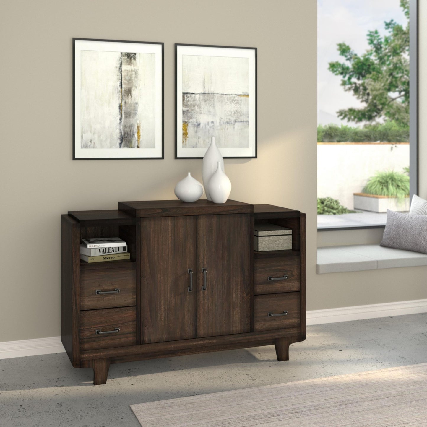 Olejo Server, Chocolate - Alpine Furniture