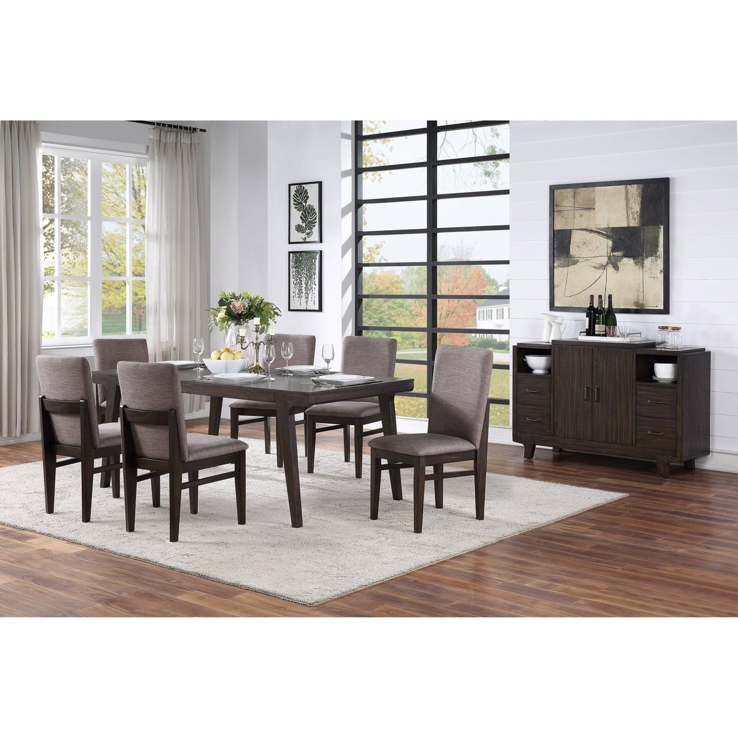 Olejo Side Chairs, Chocolate - Alpine Furniture