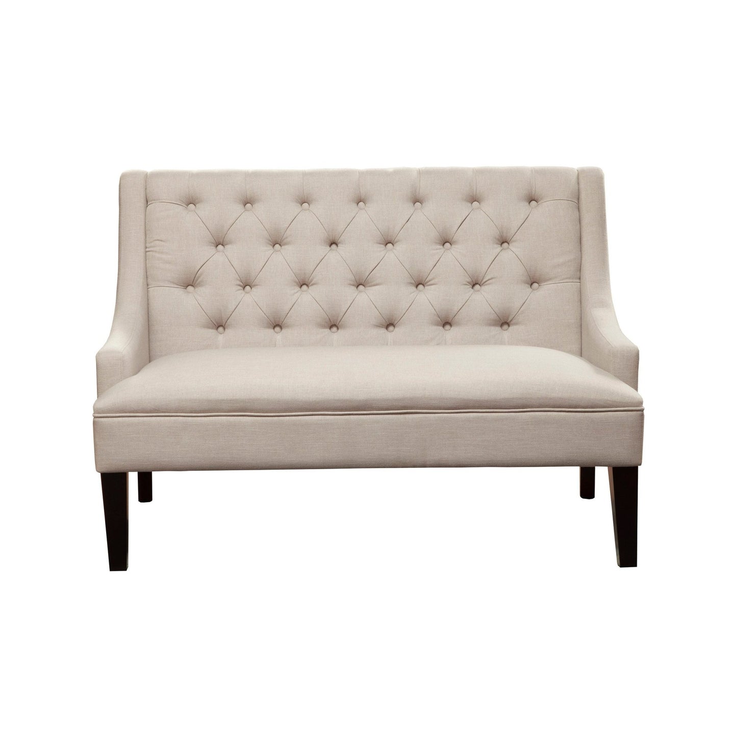 Posh Upholstered Bench, Light Grey/Brown - Alpine Furniture