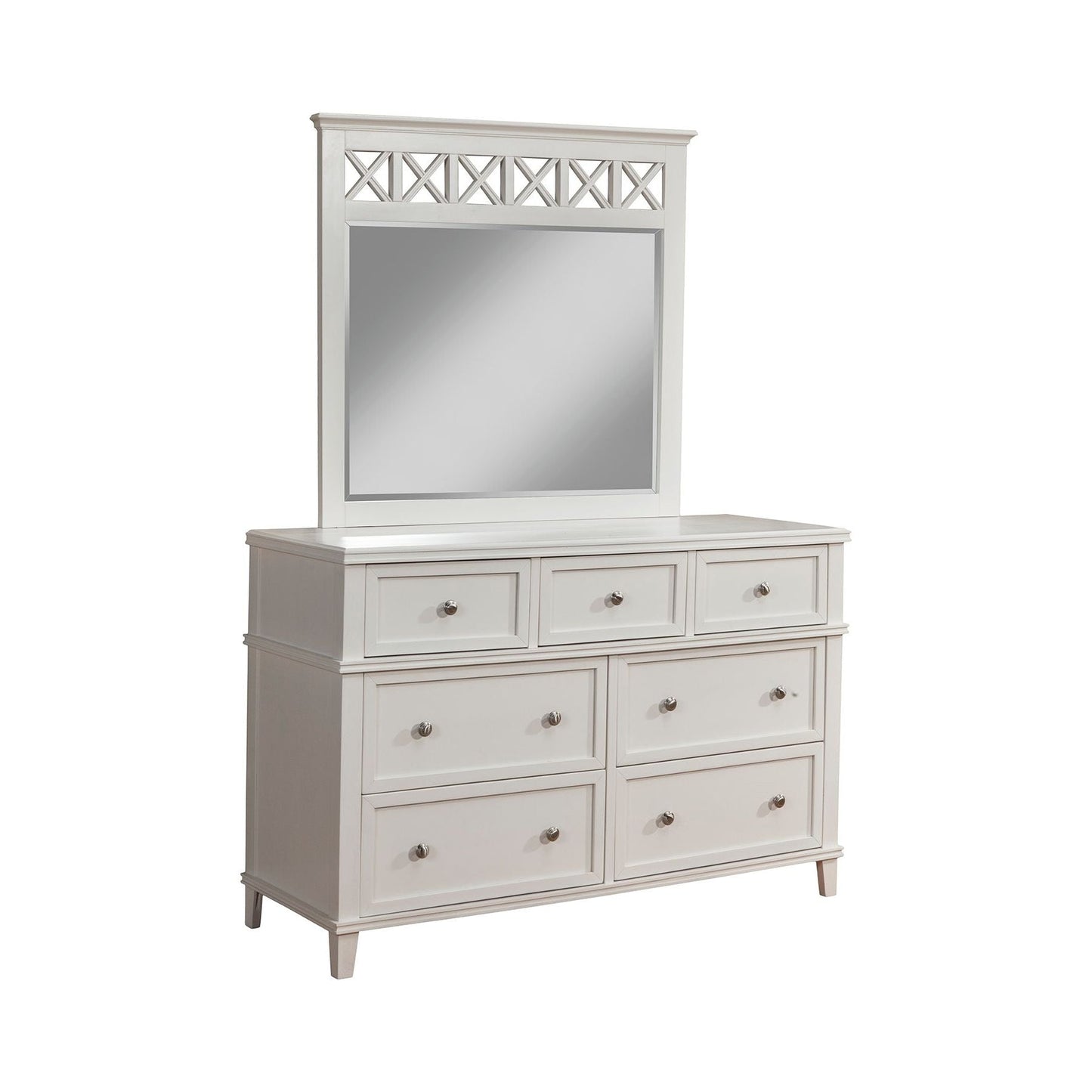 Potter Dresser, White - Alpine Furniture