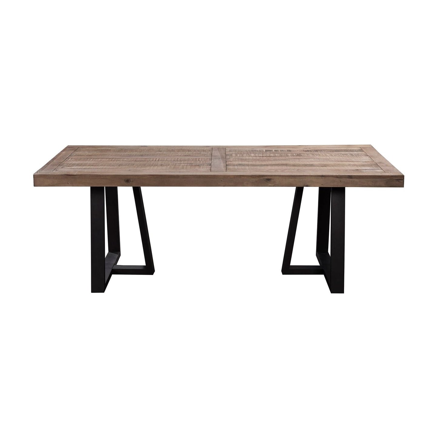 Prairie Rectangular Dining Table, Natural/Black - Alpine Furniture