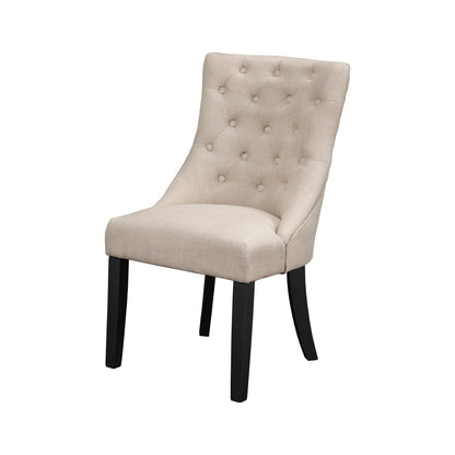 Prairie Upholstered Side Chairs, Cream Linen - Alpine Furniture