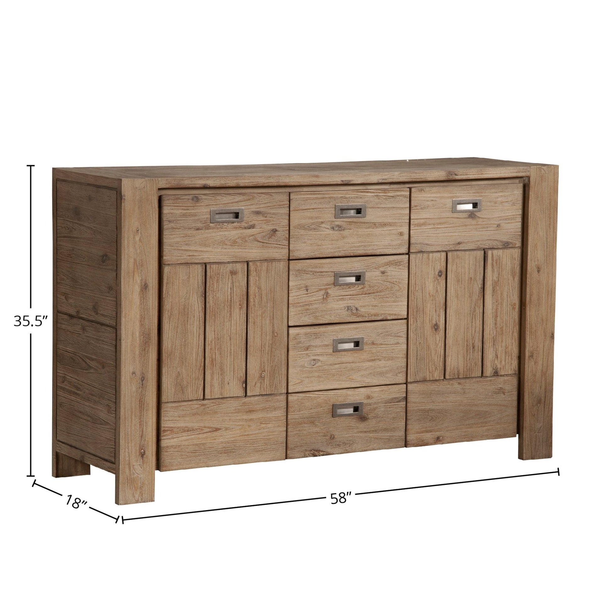 Seashore Sideboard, Antique Natural - Alpine Furniture