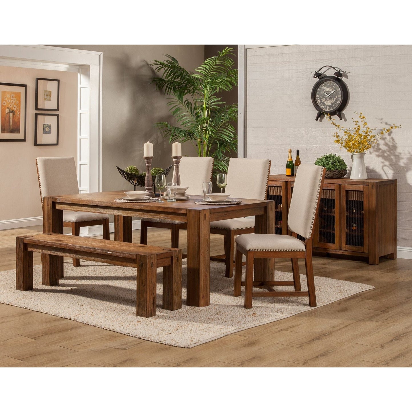 Shasta Upholstered Side Chairs, Salvaged Natural - Alpine Furniture