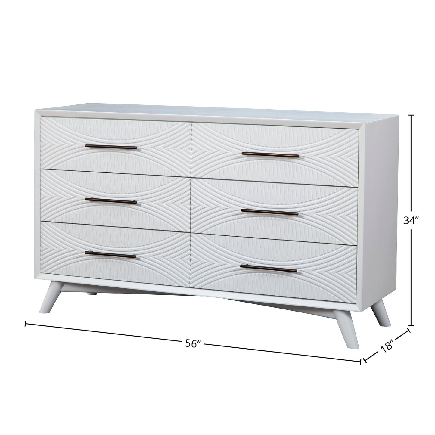 Tranquility Dresser, White - Alpine Furniture