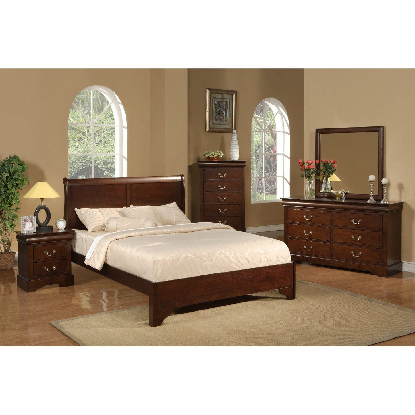 West Haven Bed, Cappuccino - Alpine Furniture