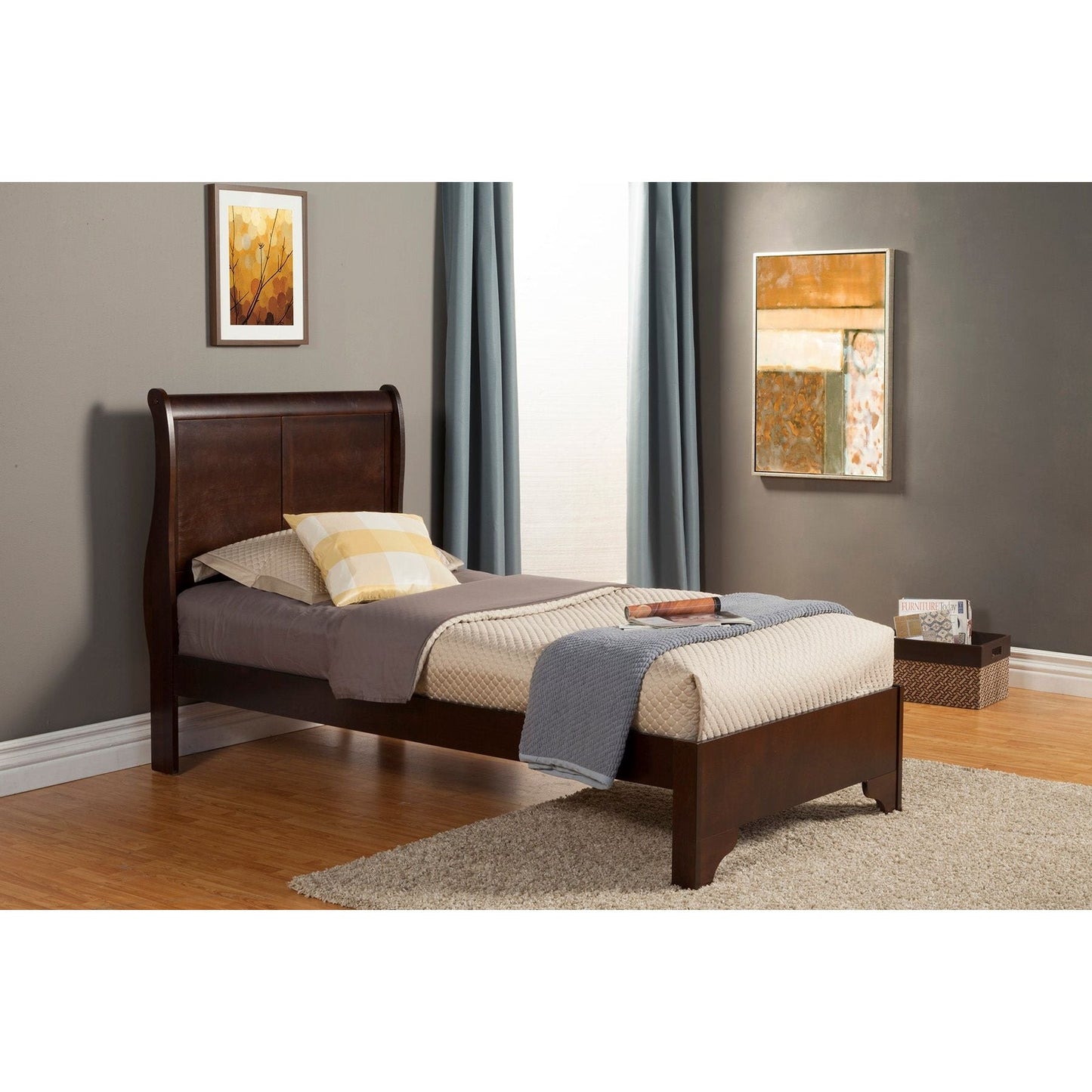 West Haven Bed, Cappuccino - Alpine Furniture