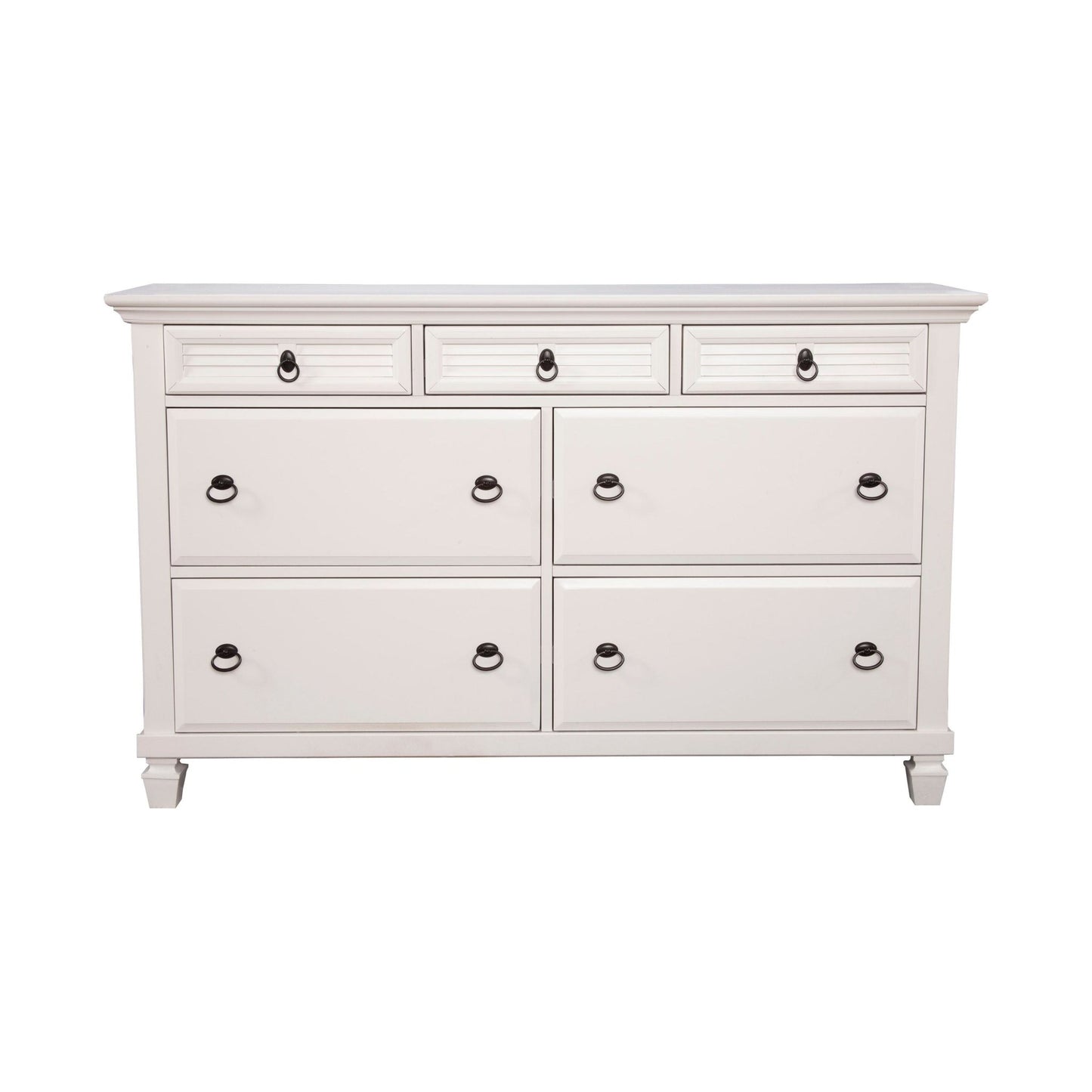 Winchester 7 Drawer Dresser, White - Alpine Furniture