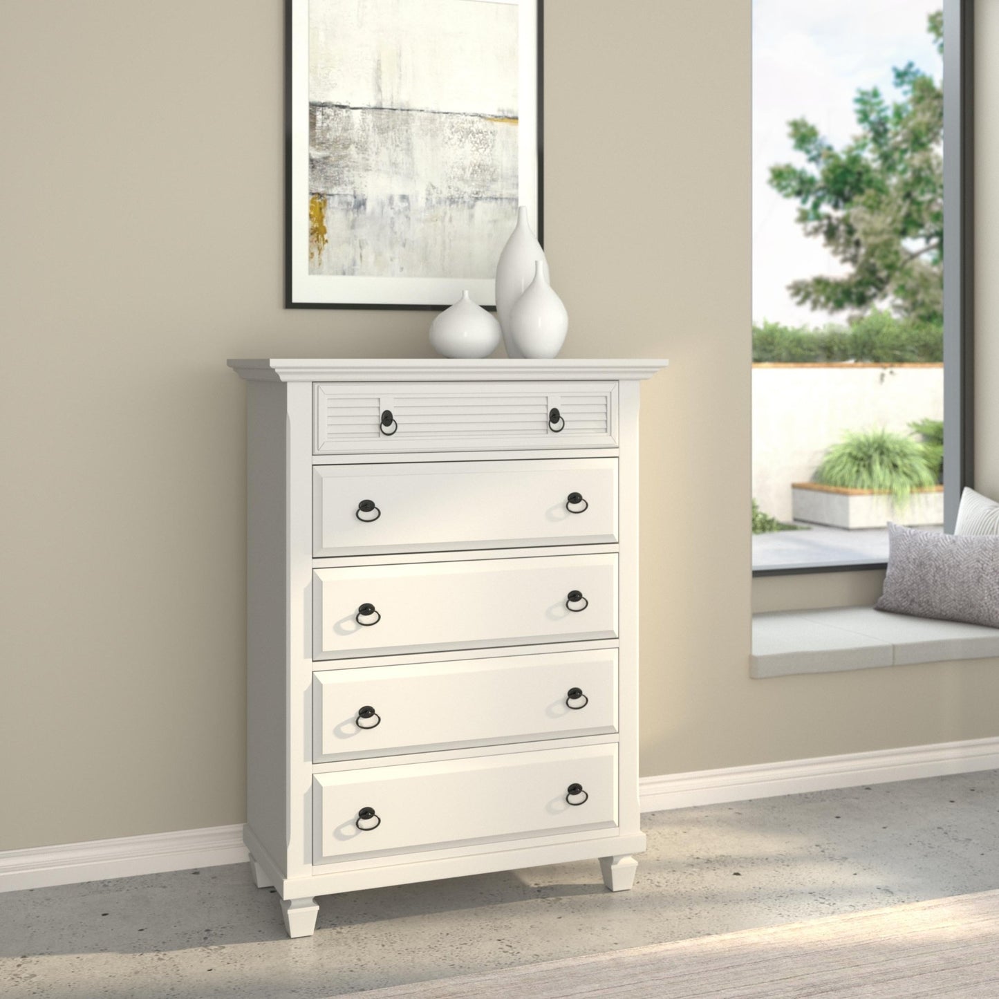 Winchester Chest, White - Alpine Furniture
