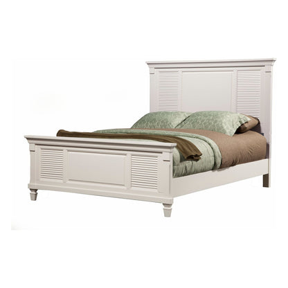 Winchester Shutter Panel Bed, White - Alpine Furniture