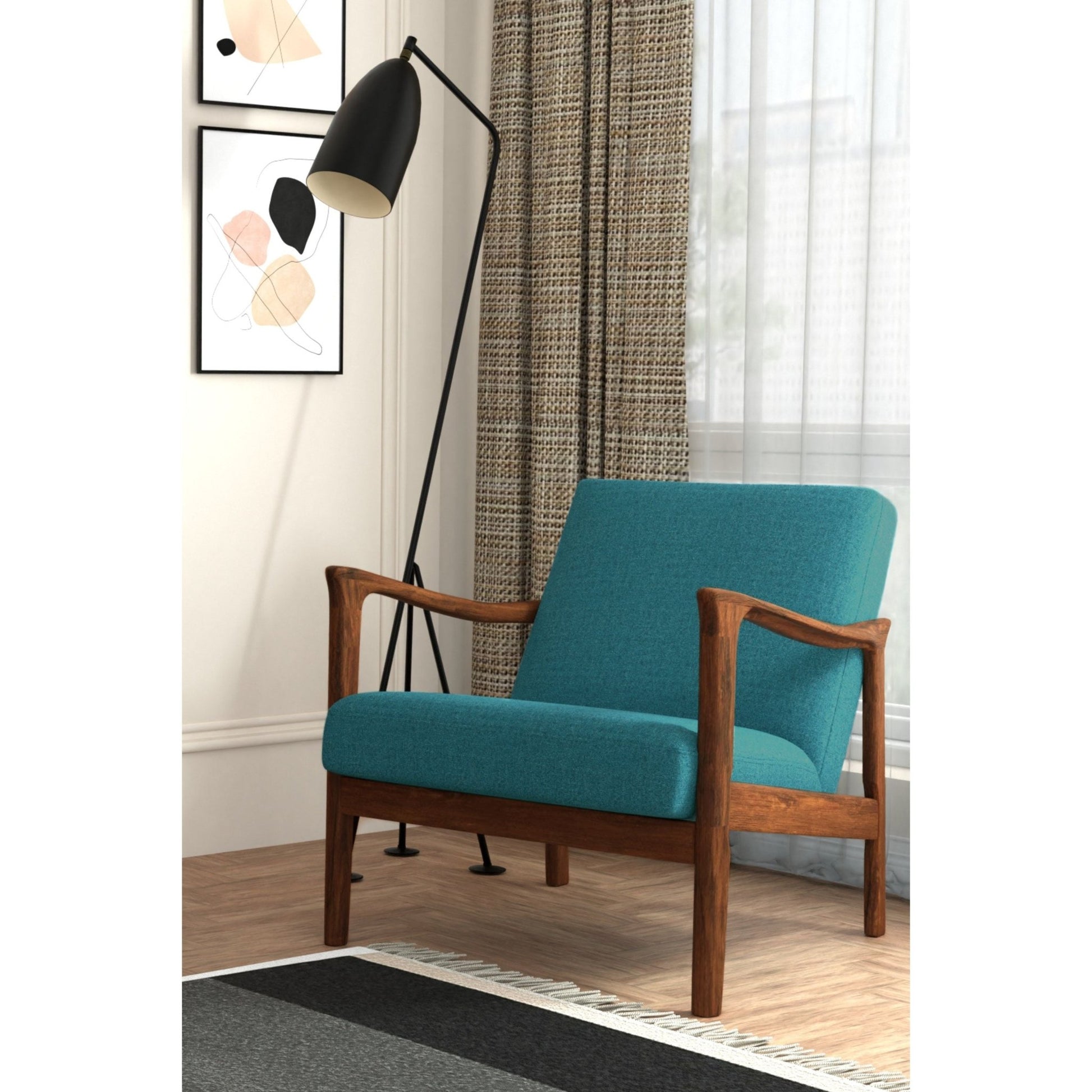 Zephyr Lounge Chair (Turquoise) - Alpine Furniture