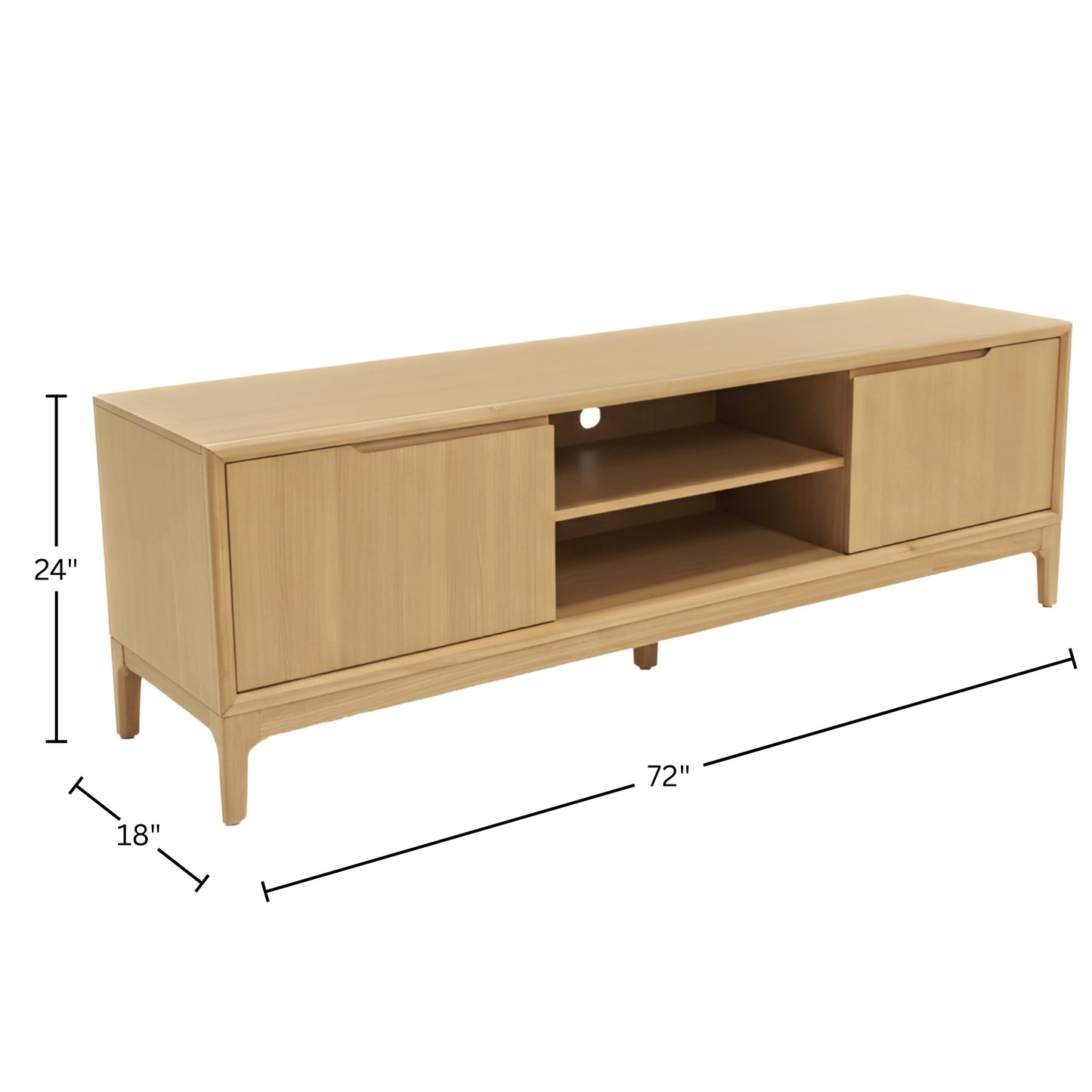 June TV Console, Light Oak