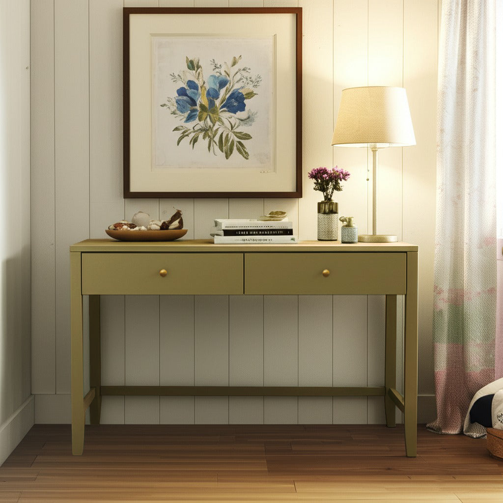 Avery Writing Desk, Olive Green