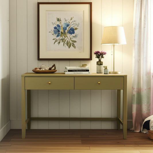 Avery Writing Desk, Olive Green