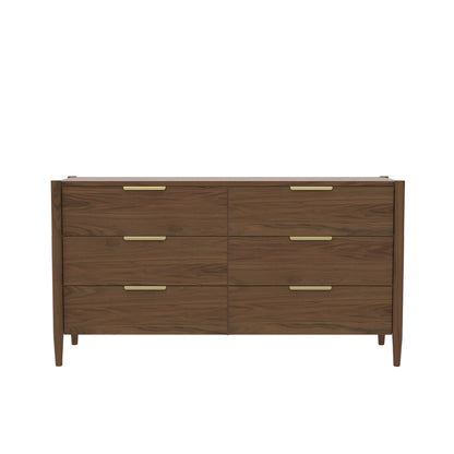 Sinclair Dresser, Walnut - Alpine Furniture