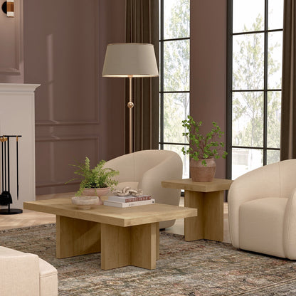Donte Rectangular Coffee Table, Natural