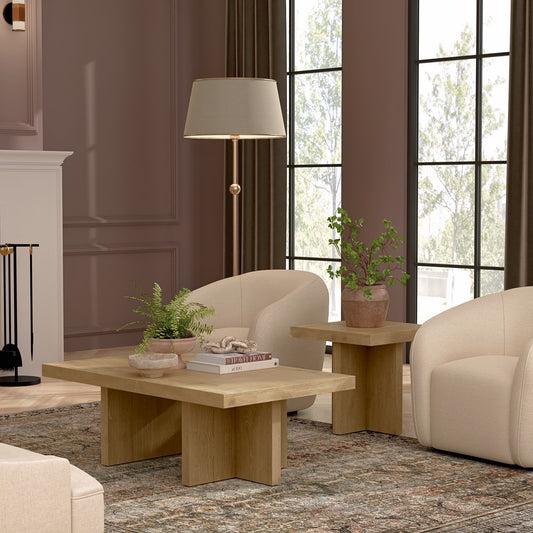 Donte Rectangular Coffee Table, Natural