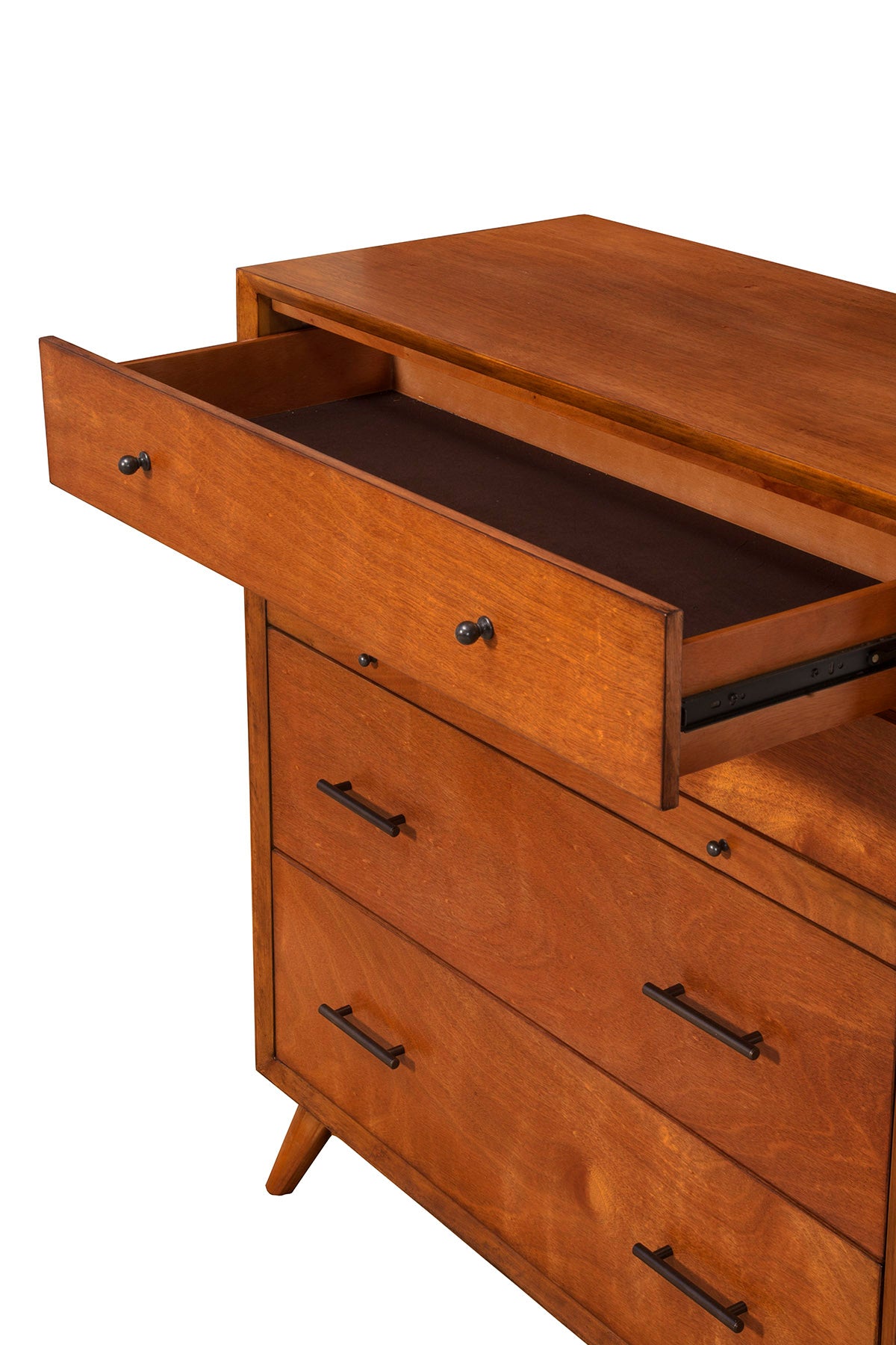 flynn mid century modern 7-drawer dresser Alpine Furniture Flynn Acorn 7 Drawer Dresser