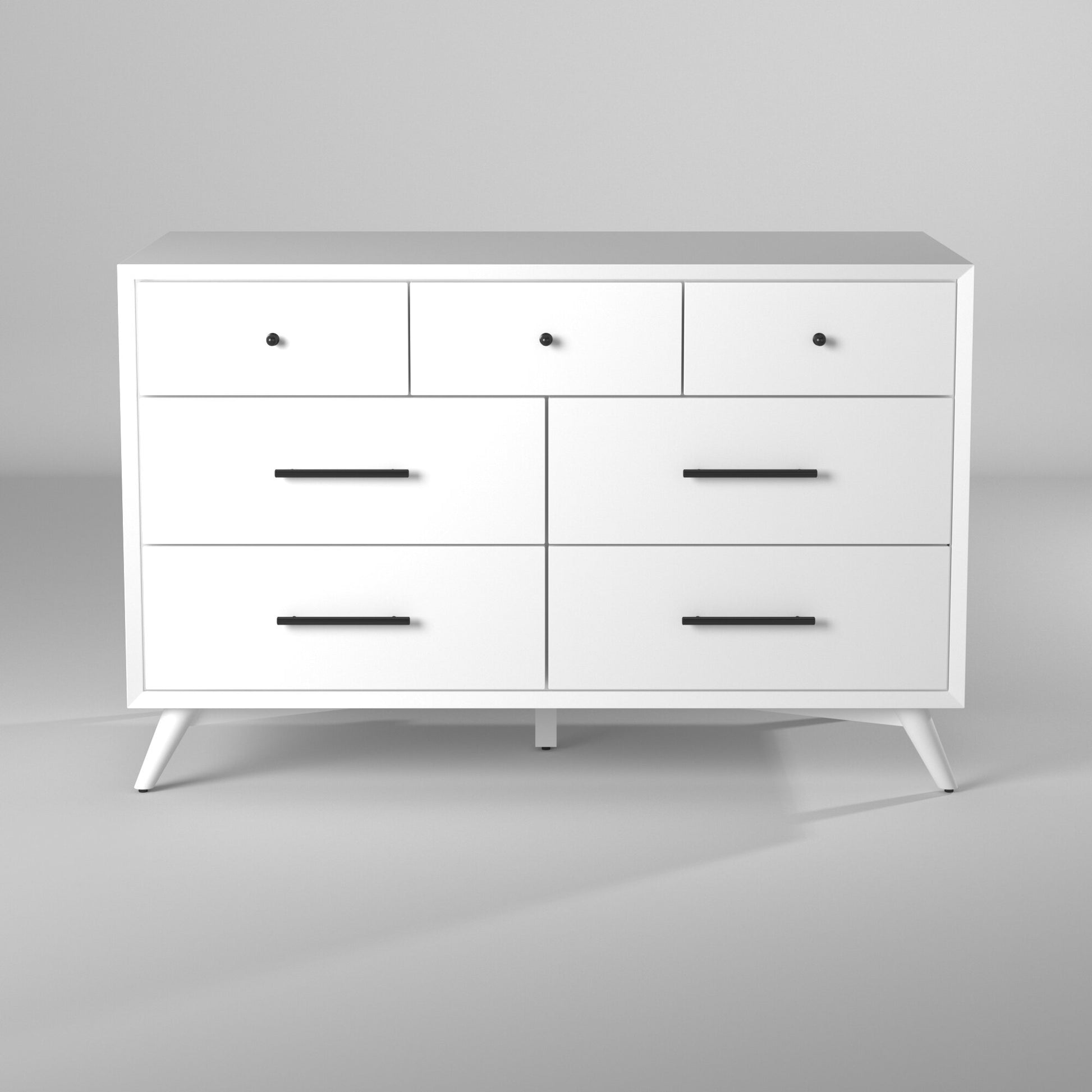 plain white dresser Sloane Mid-Century Modern 6-Drawer 52 in. Solid Wood This four Alpine Furniture Flynn Mid Century