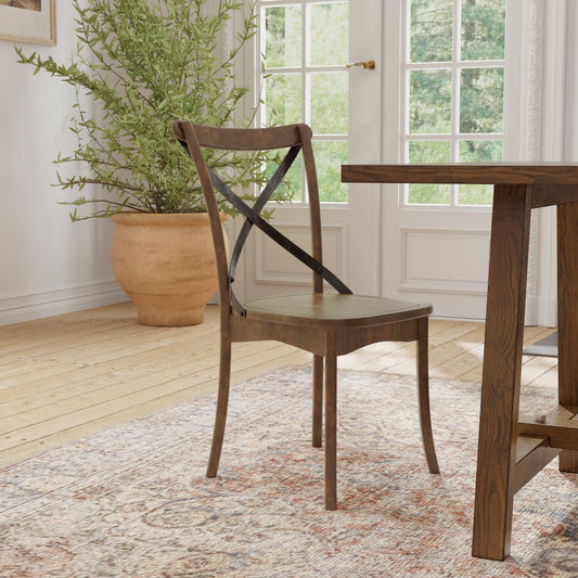 Arendal Side Chairs, Burnished Dark Oak - Alpine Furniture