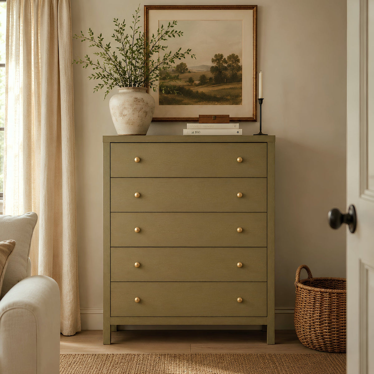 Avery Chest, Olive Green - Alpine Furniture