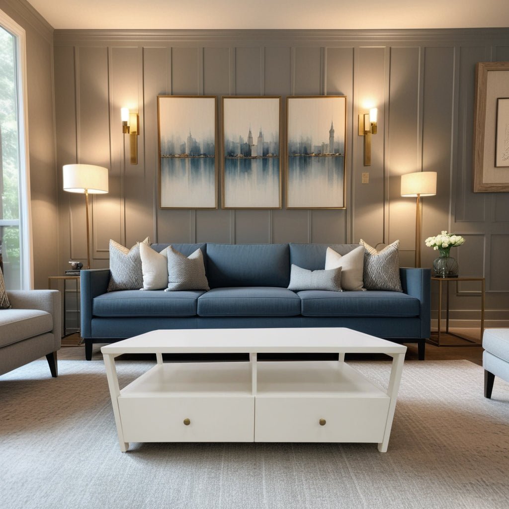 Avery Cocktail Table, Coconut Milk - Alpine Furniture