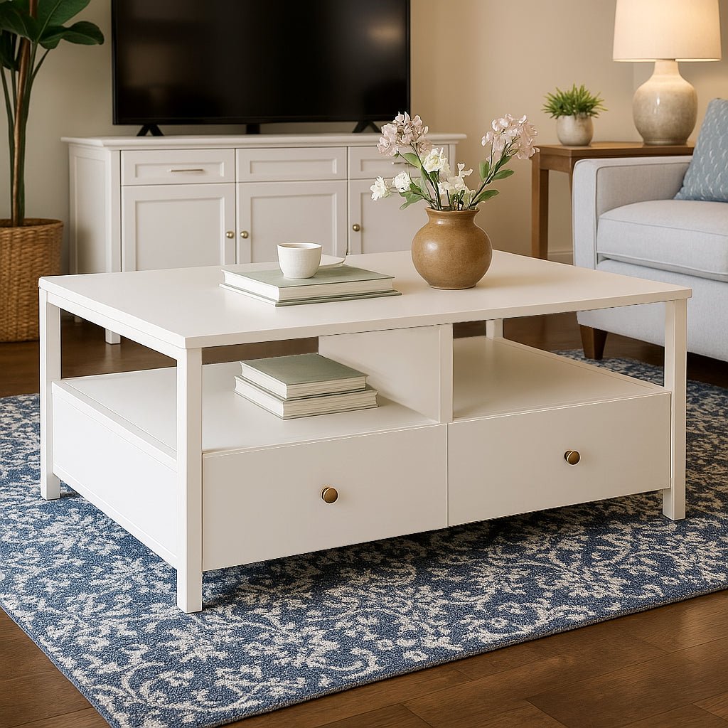 Avery Cocktail Table, Coconut Milk - Alpine Furniture