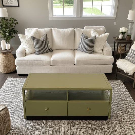 Avery Cocktail Table, Olive Green - Alpine Furniture
