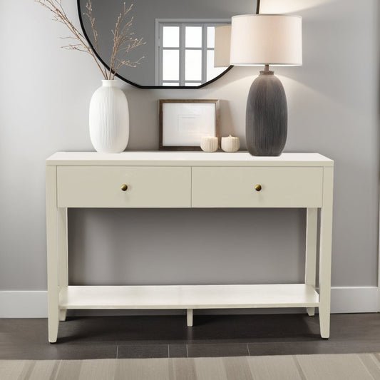 Avery Console Table, Coconut Milk - Alpine Furniture