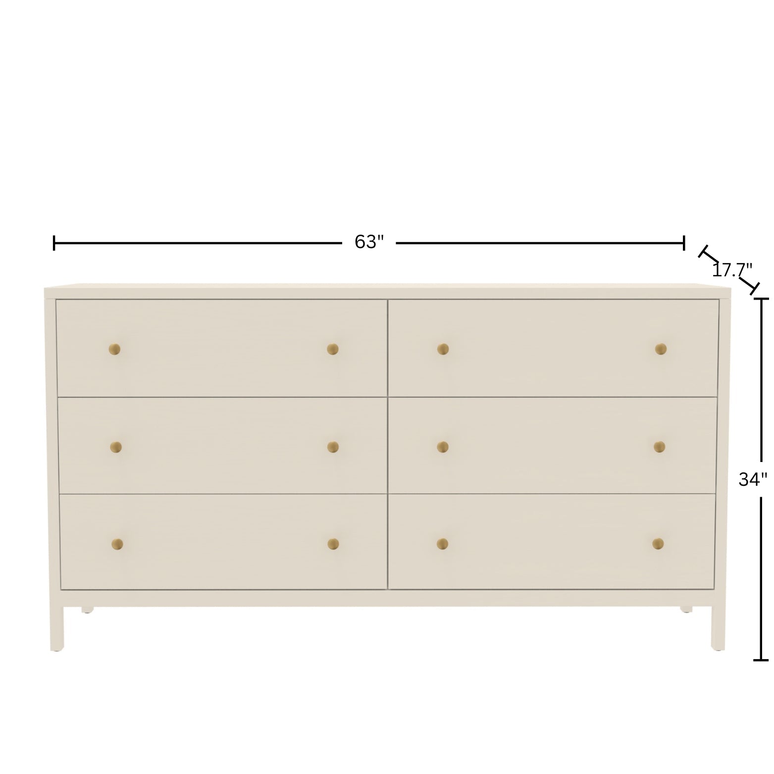 slim fit dress slacks Babyletto Bondi 6 Drawer Assembled Dresser Natural Walnut main image 1