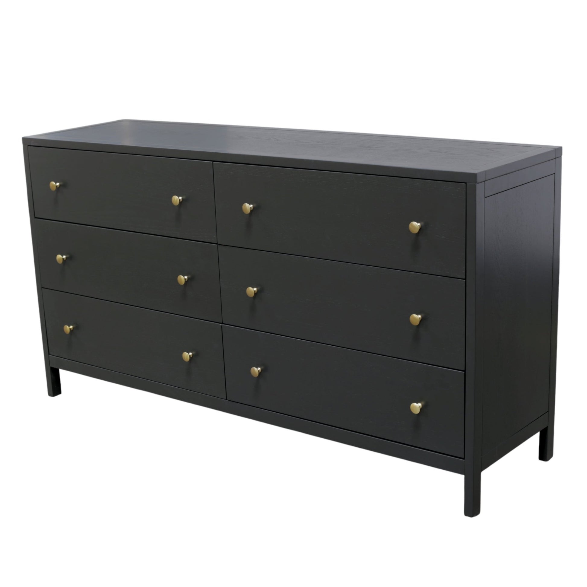 Avery 63" Modern Farmhouse Dresser, Black | Alpine Alpine Furniture Avery 63" Modern Farmhouse Dresser, Black | Alpine Alpine Furniture