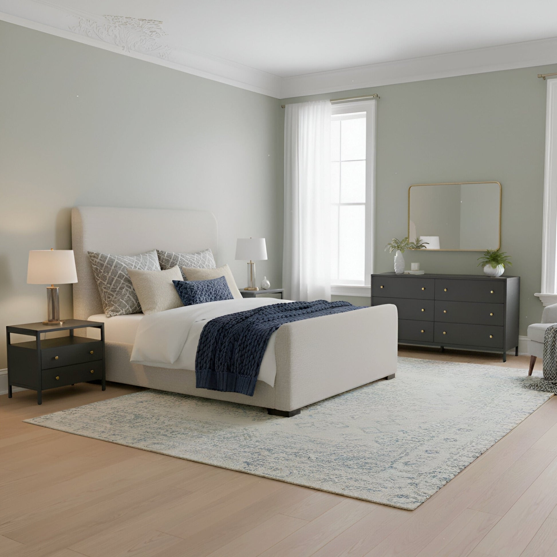 Avery Dresser, Black - Alpine Furniture