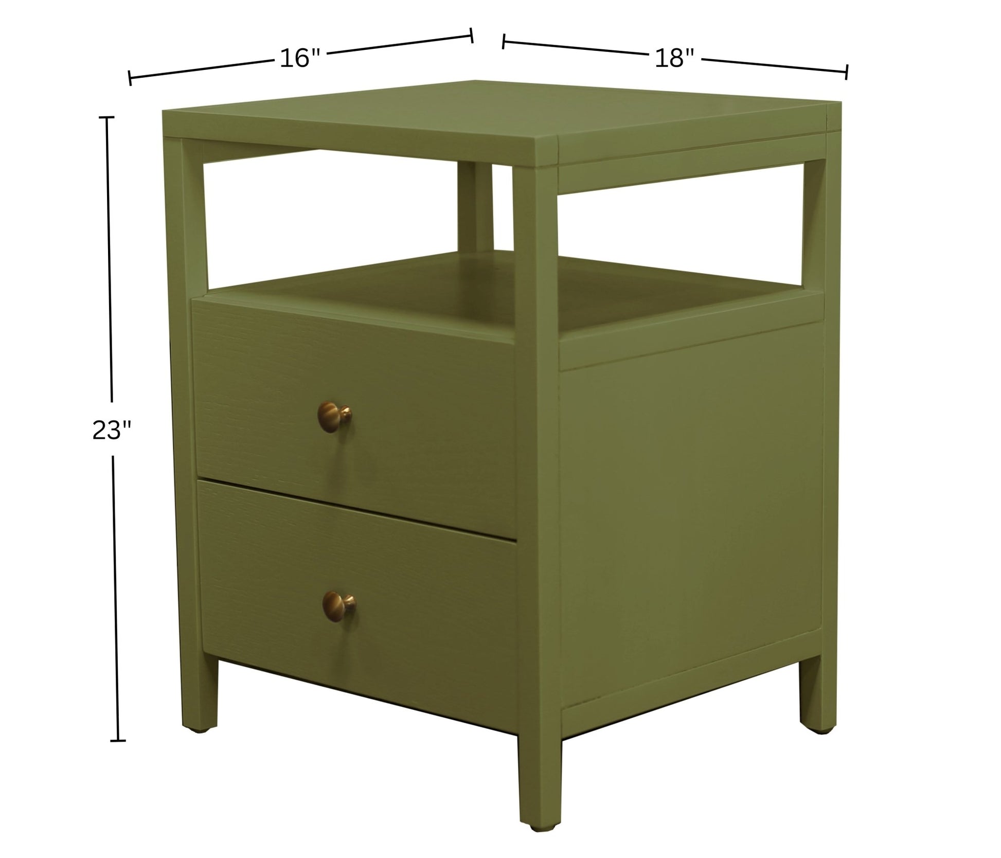 Avery End Table, Olive Green - Alpine Furniture