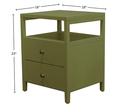 Avery End Table, Olive Green - Alpine Furniture