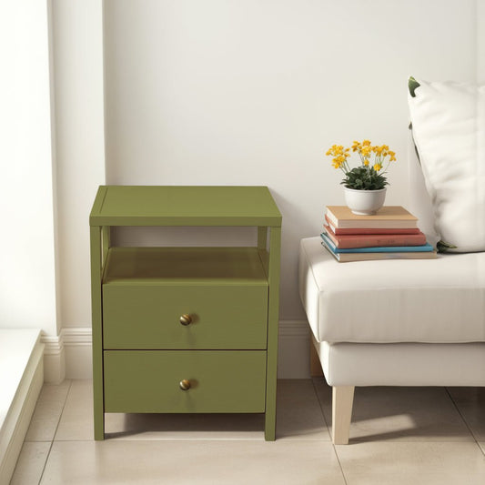 Avery End Table, Olive Green - Alpine Furniture