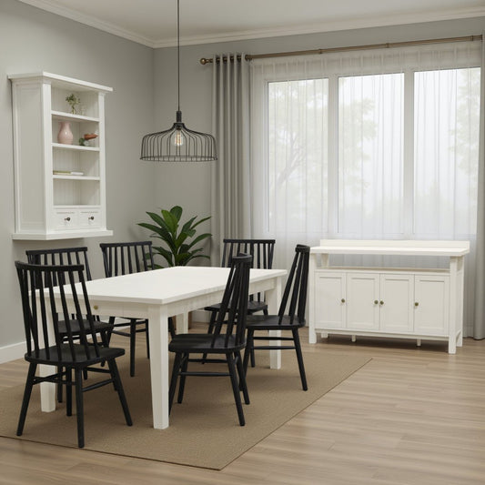 Avery Extension Dining Table, Coconut Milk - Alpine Furniture