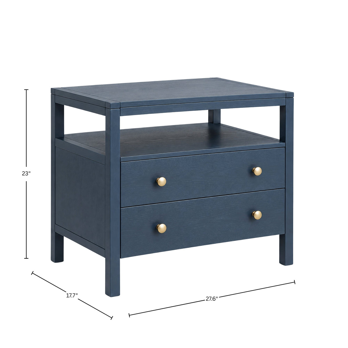 Avery Nightstand, Navy Blue - Alpine Furniture