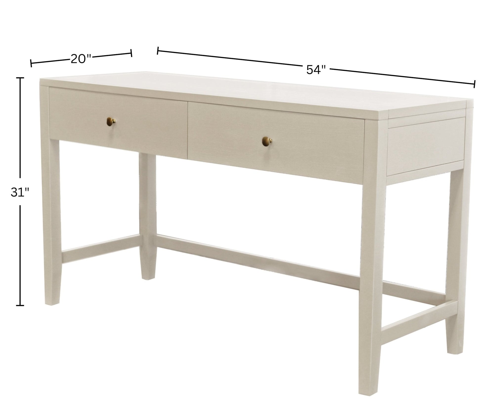 Avery Writing Desk, Coconut Milk - Alpine Furniture