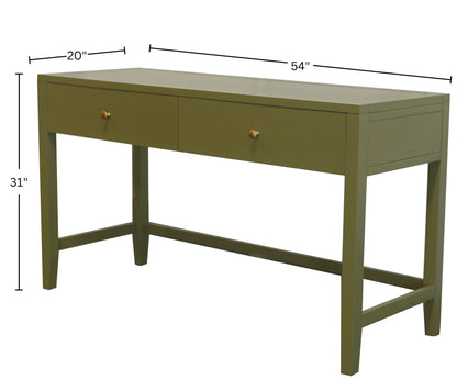 Avery Writing Desk, Olive Green - Alpine Furniture