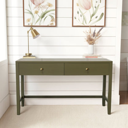 Avery Writing Desk, Olive Green - Alpine Furniture