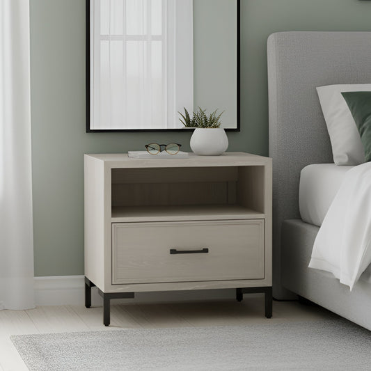 Bradley Nightstand, Antique White - Alpine Furniture