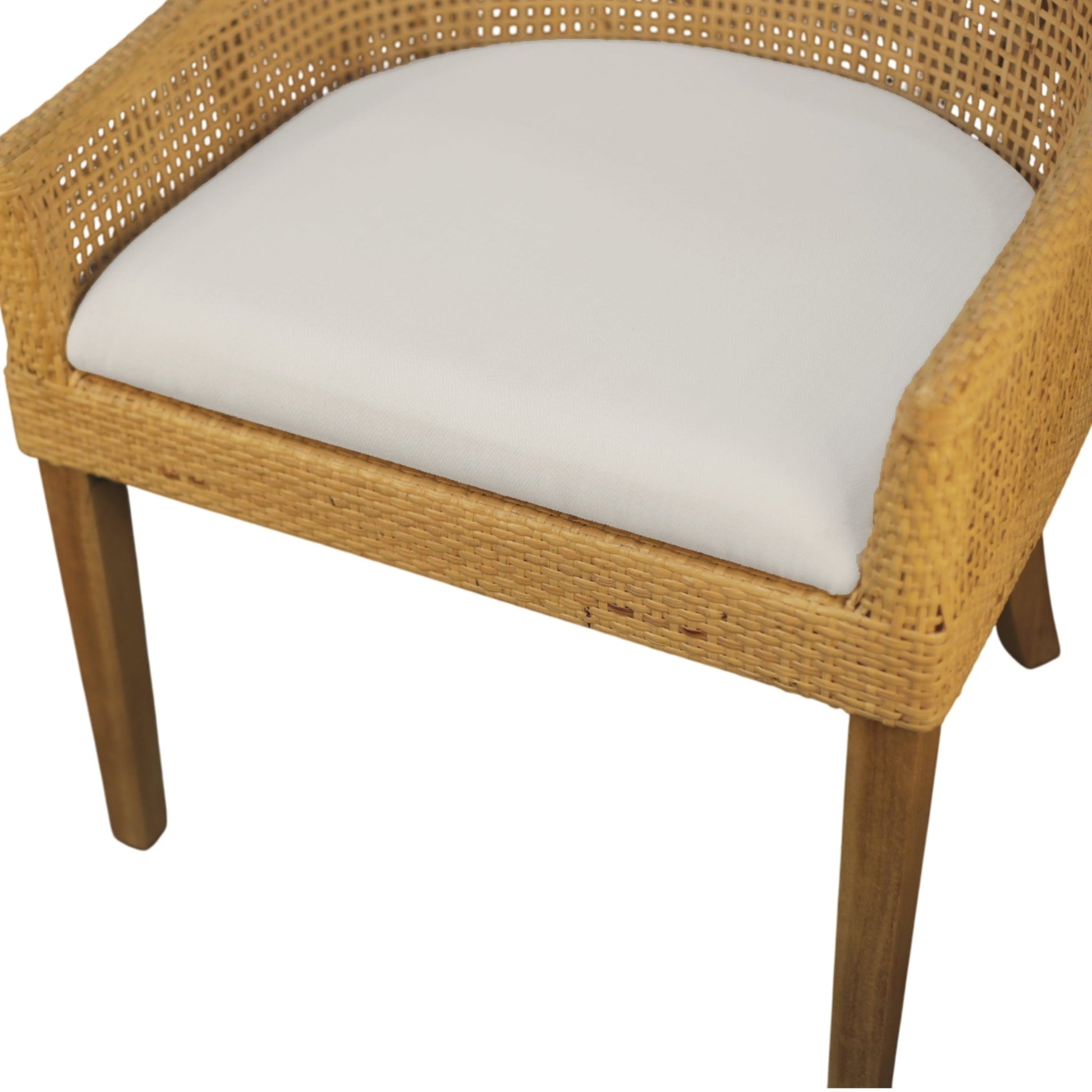 Caldera Dining Chair w/ White Cushion (Set of 2) - Alpine Furniture