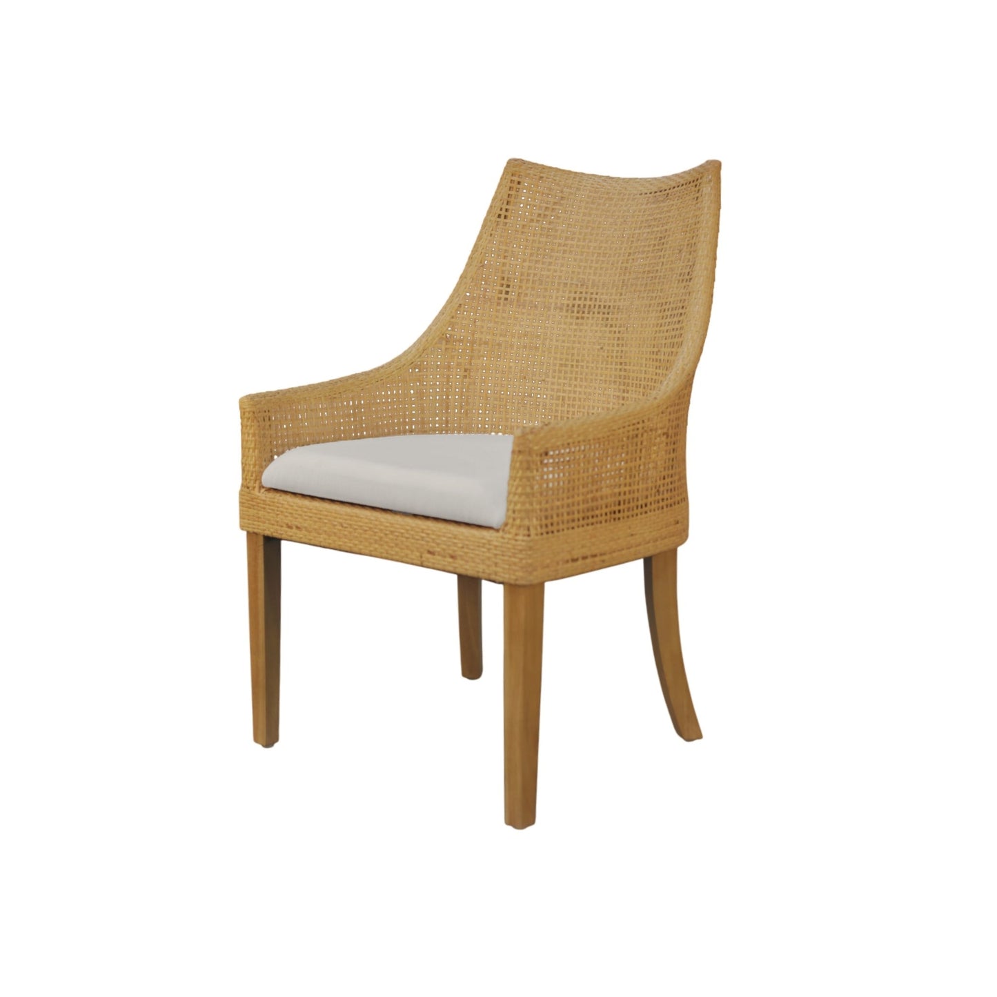 Caldera Dining Chair w/ White Cushion (Set of 2) - Alpine Furniture